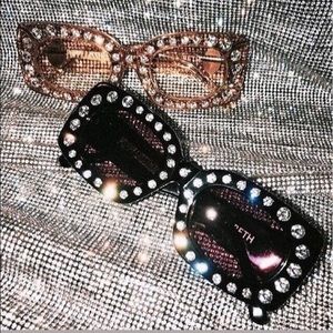 Rhinestone Black Sunglasses